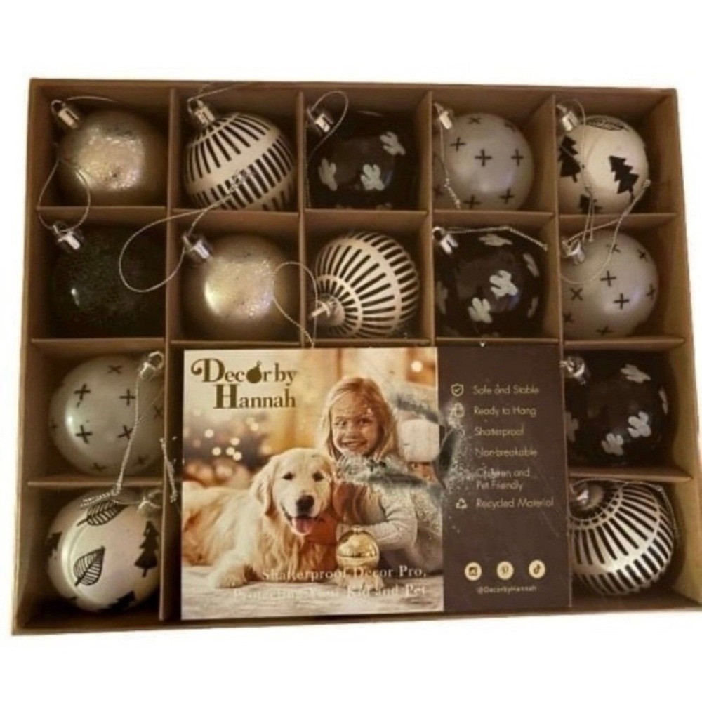 Decor by Hannah 20 Count Christmas Bulbs NEW Holiday‎